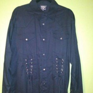 Shrine of Hollywood Lace-Up Cowboy Shirt - XL